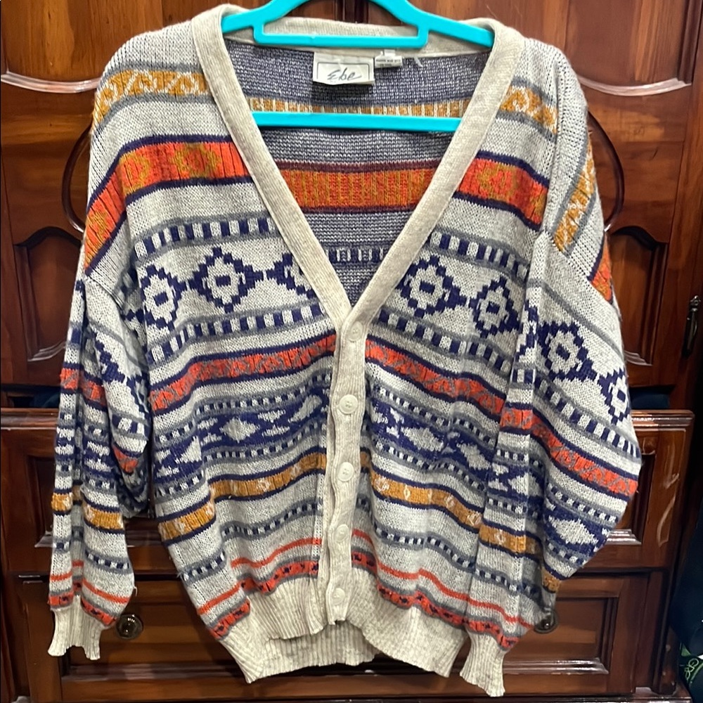 EBE New York Wool Button Up Sweater
